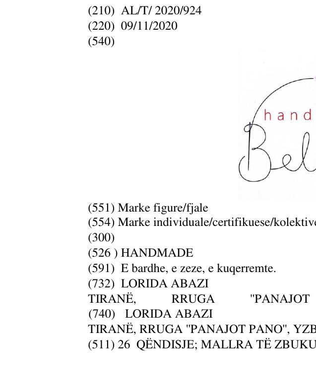 Zëri i markës HANDMADE në buletin