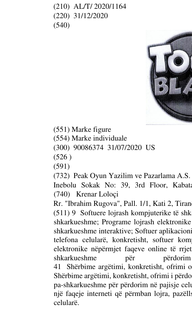 Zëri i markës TOON BLAST! në buletin