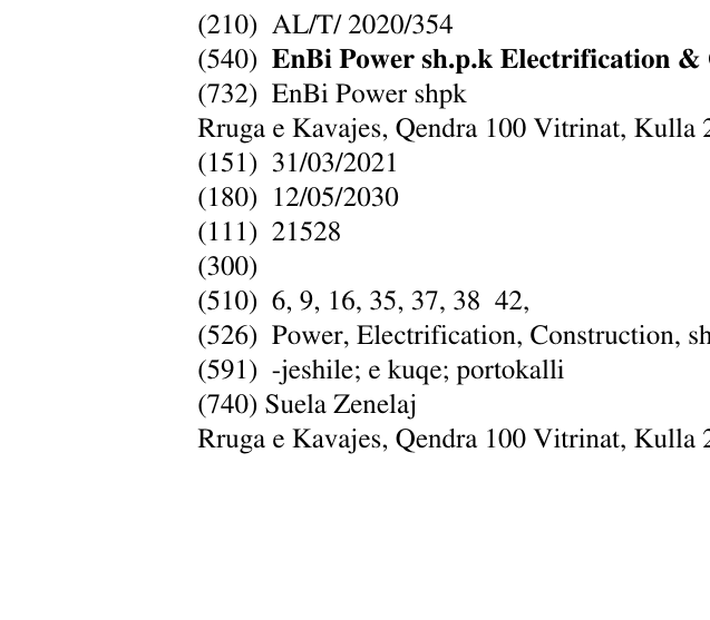 Zëri i markës EnBi Power sh.p.k Electrification & Construction në buletin