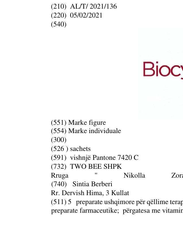 Zëri i markës sachets në buletin