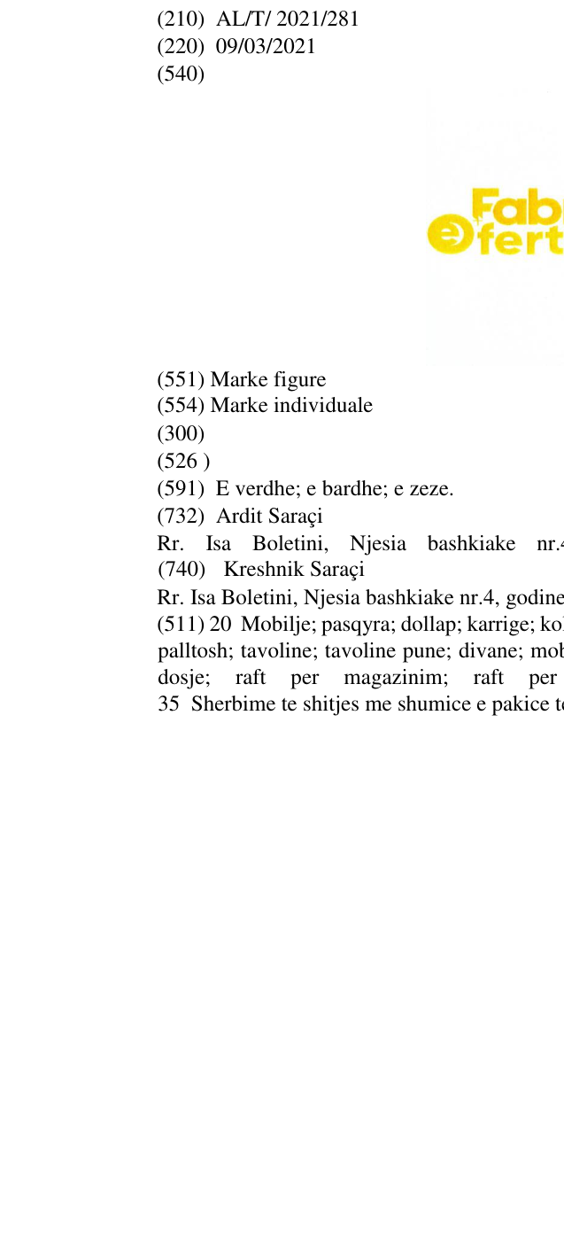 Zëri i markës Fabrika e Ofertave FeO në buletin