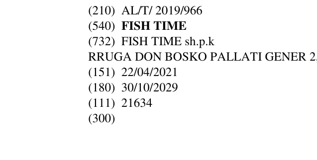 Zëri i markës FISH TIME në buletin