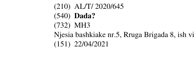 Zëri i markës Dada? në buletin
