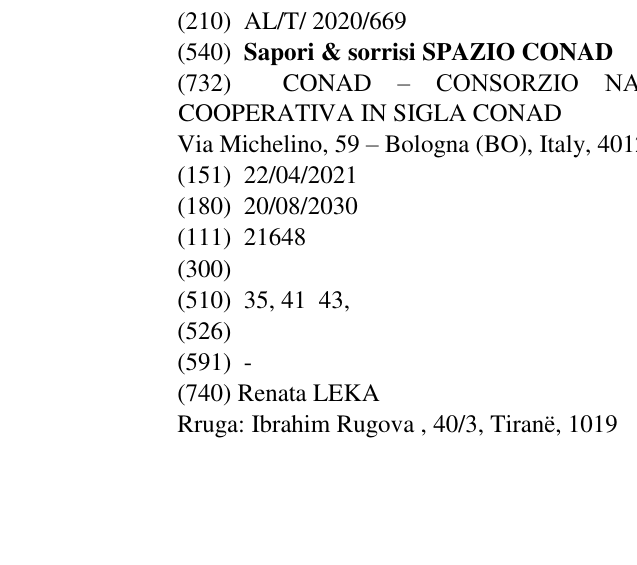 Zëri i markës Sapori & sorrisi SPAZIO CONAD në buletin