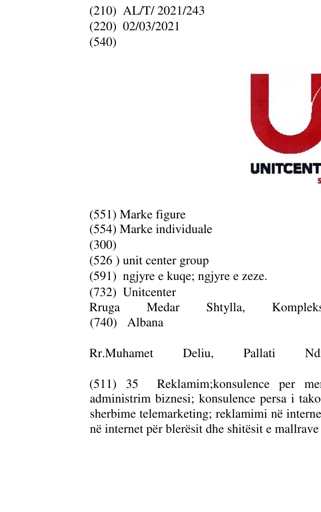 Zëri i markës unit center group në buletin