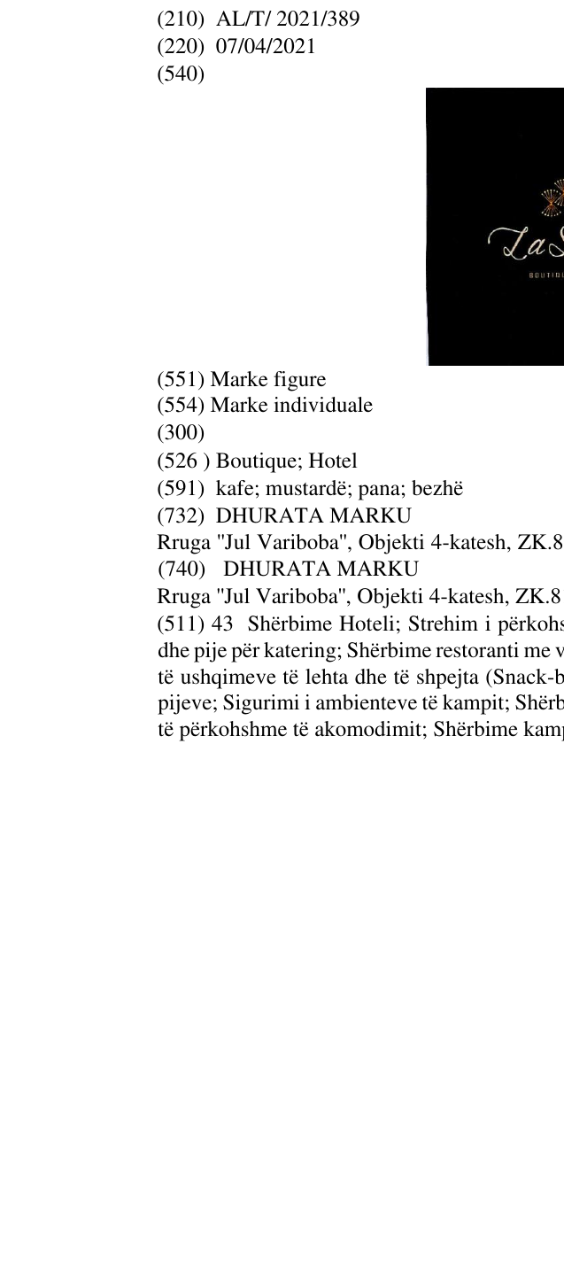 Zëri i markës Boutique; Hotel në buletin