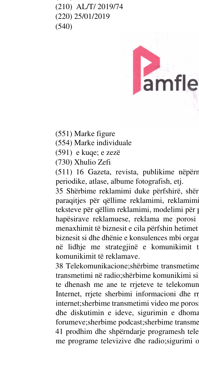 Zëri i markës Pamfleti në buletin