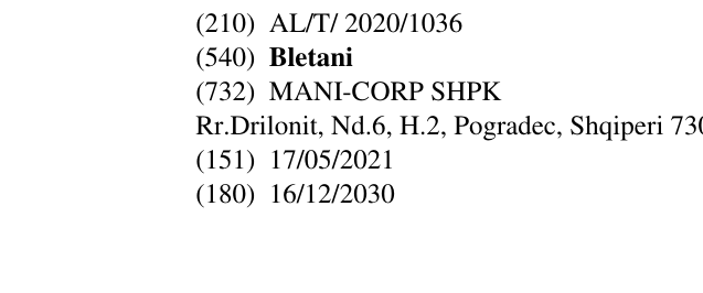 Zëri i markës Bletani në buletin