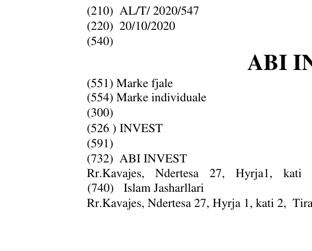 Zëri i markës ABI INVEST në buletin