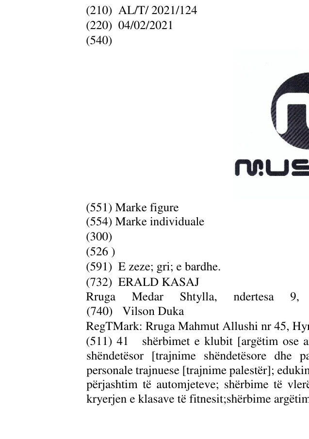 Zëri i markës MUSCAL në buletin