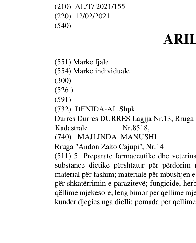 Zëri i markës ARILACT në buletin