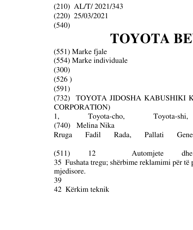 Zëri i markës TOYOTA BEYOND ZERO në buletin
