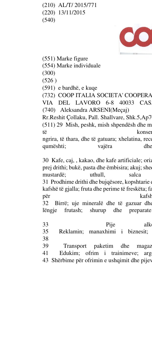 Zëri i markës COOP në buletin