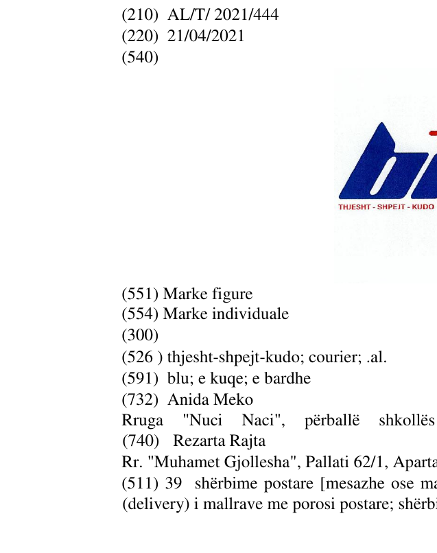 Zëri i markës thjesht-shpejt-kudo; courier; .al. në buletin