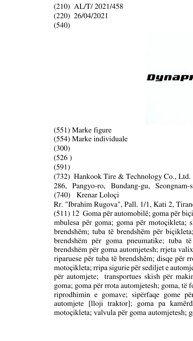 Zëri i markës Dynapro HPX në buletin