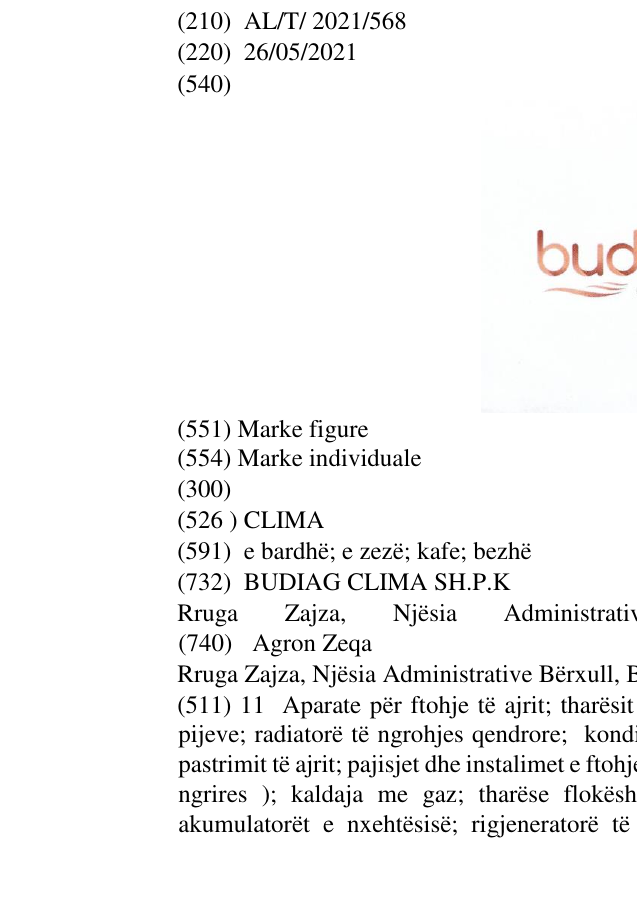 Zëri i markës CLIMA në buletin