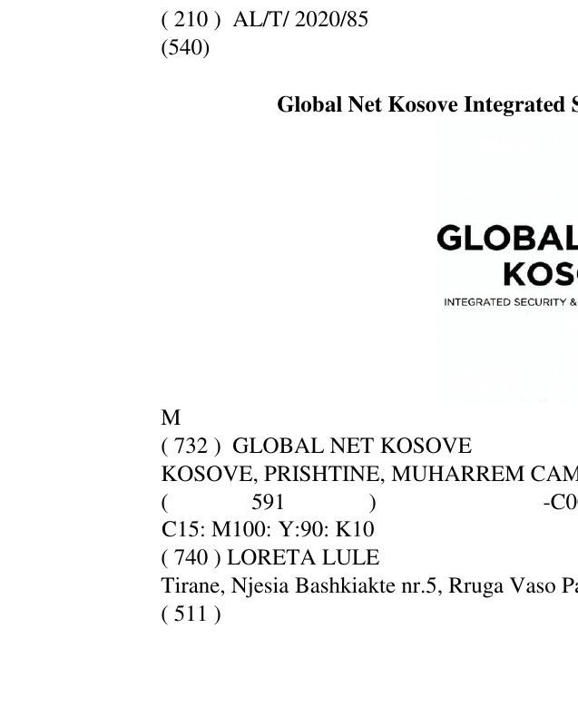 Zëri i markës Global Net Kosove Integrated Security & Control Automation M në buletin