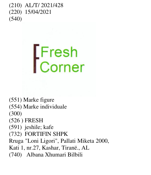 Zëri i markës FRESH në buletin