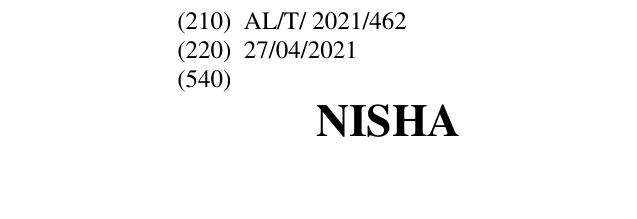 Zëri i markës NISHA në buletin