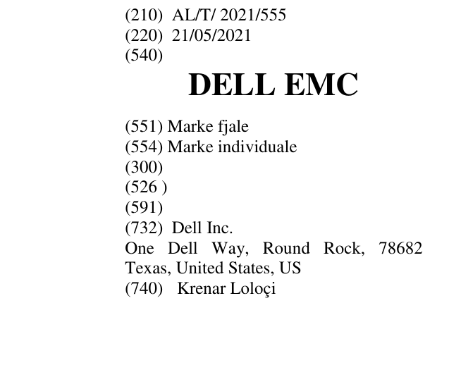 Zëri i markës DELL EMC në buletin