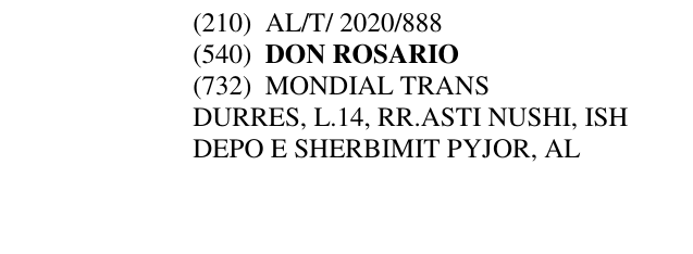 Zëri i markës DON ROSARIO në buletin
