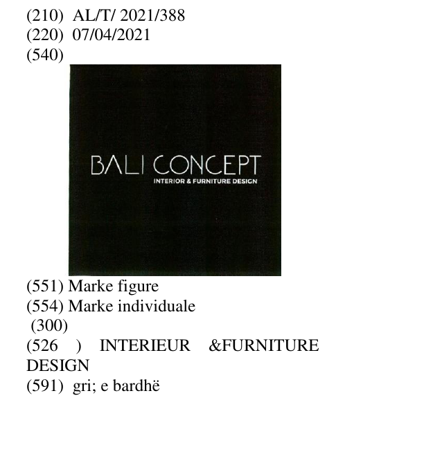 Zëri i markës INTERIEUR &FURNITURE DESIGN në buletin