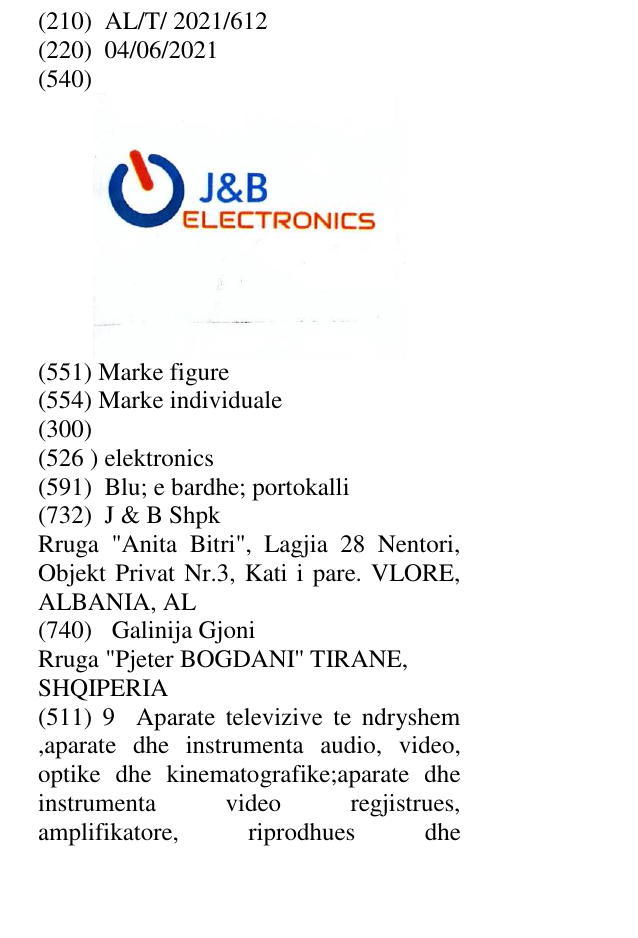Zëri i markës elektronics në buletin