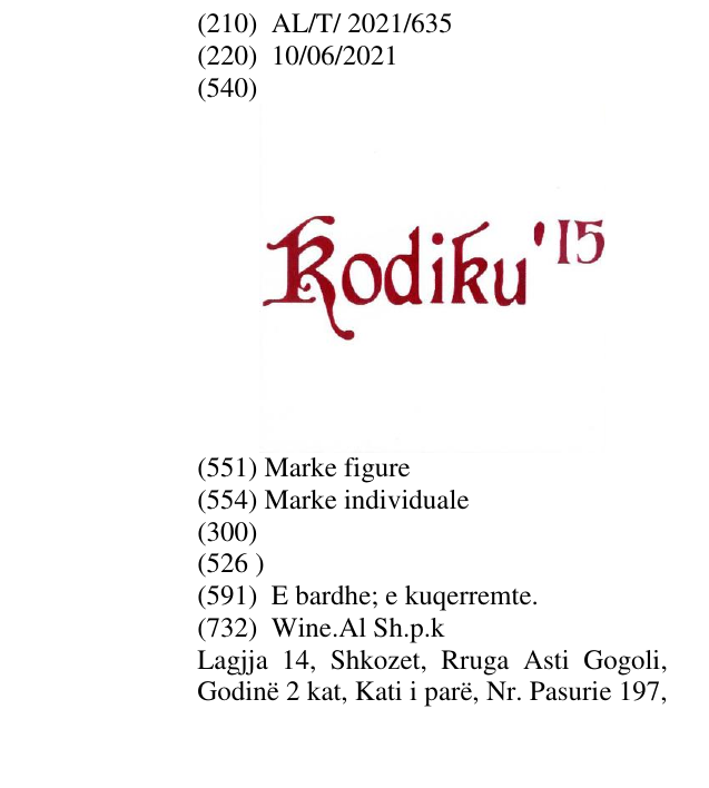 Zëri i markës kodiku'15 në buletin