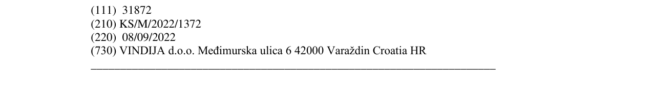 Zëri i markës VINDIJA në buletin