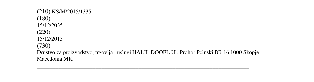 Zëri i markës Pepita në buletin