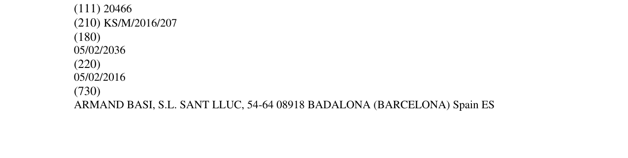 Zëri i markës ARMAND BASI BARCELONA në buletin