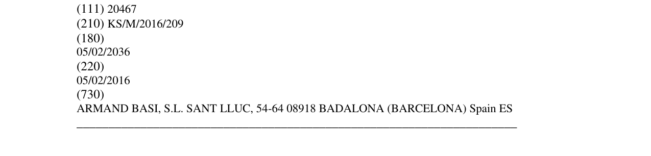 Zëri i markës ARMAND BASI BARCELONA në buletin