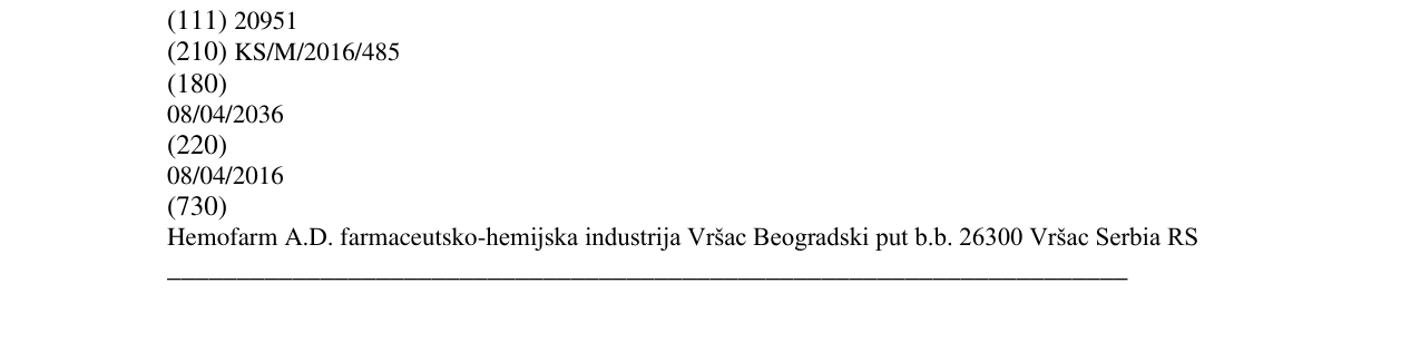 Zëri i markës VERTIGONA në buletin