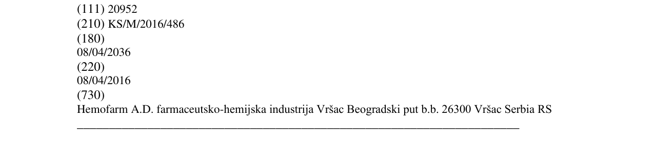 Zëri i markës BUPRENORF në buletin