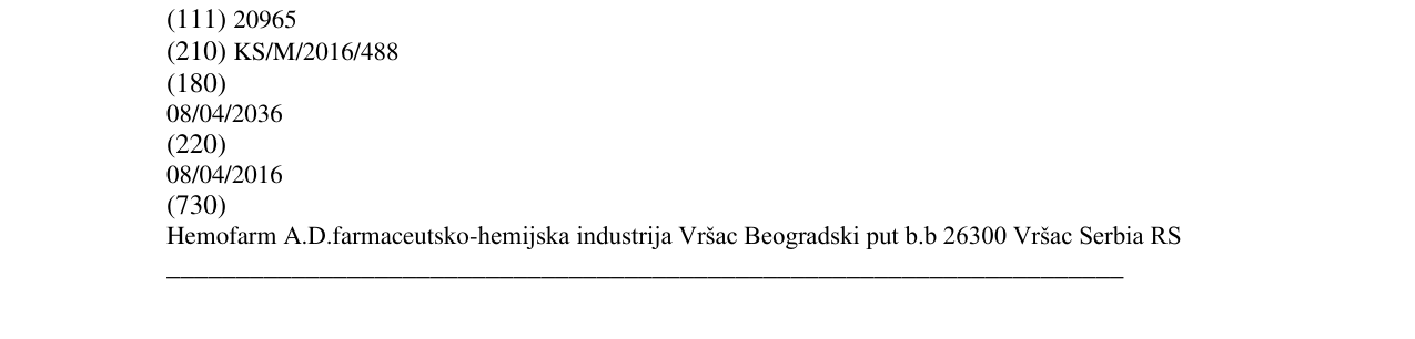 Zëri i markës DUTALFA në buletin