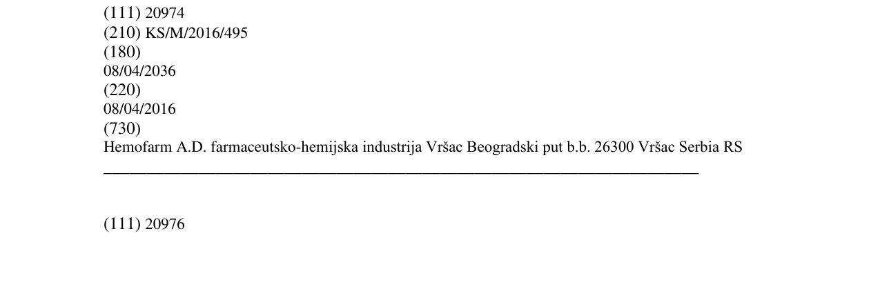 Zëri i markës CEFAPAN në buletin