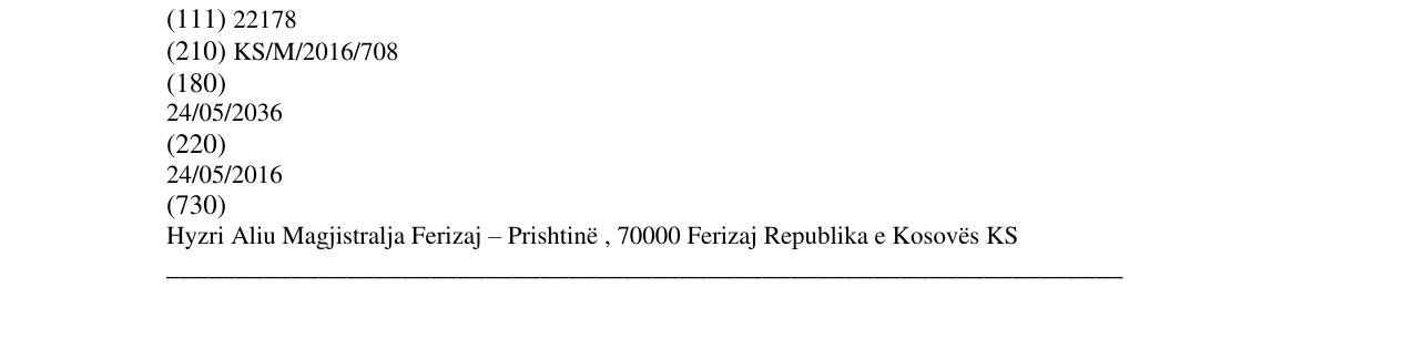 Zëri i markës KËNETA në buletin