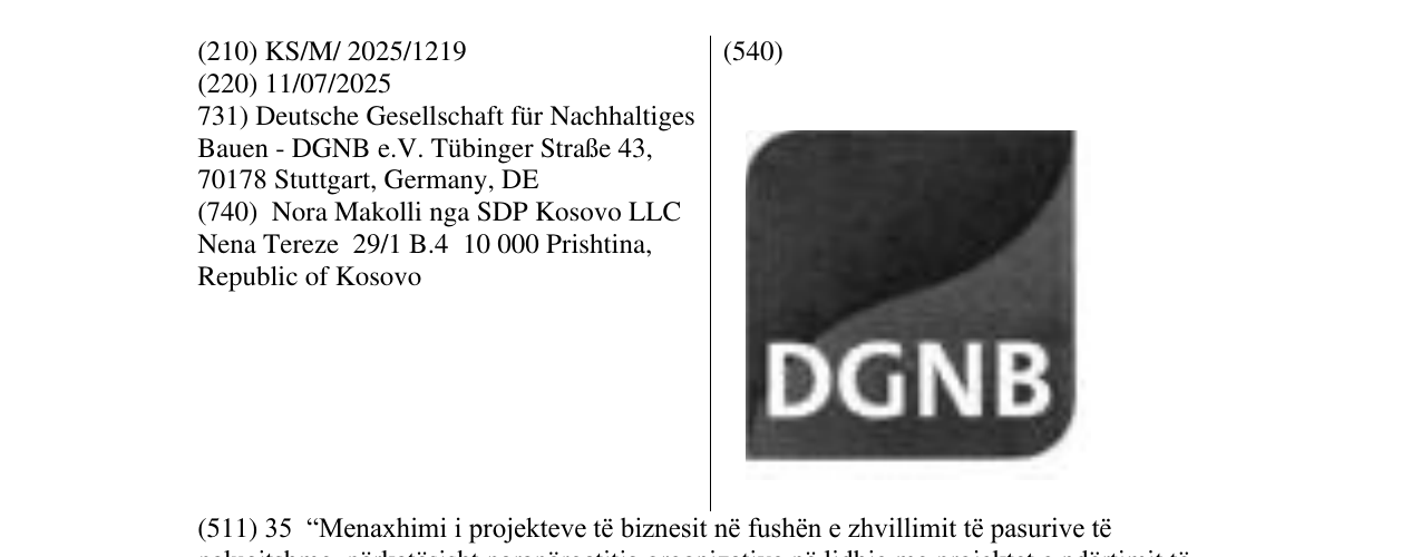 Zëri i markës DGNB në buletin