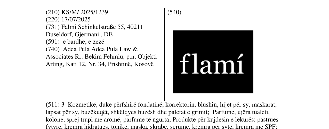 Zëri i markës flami në buletin