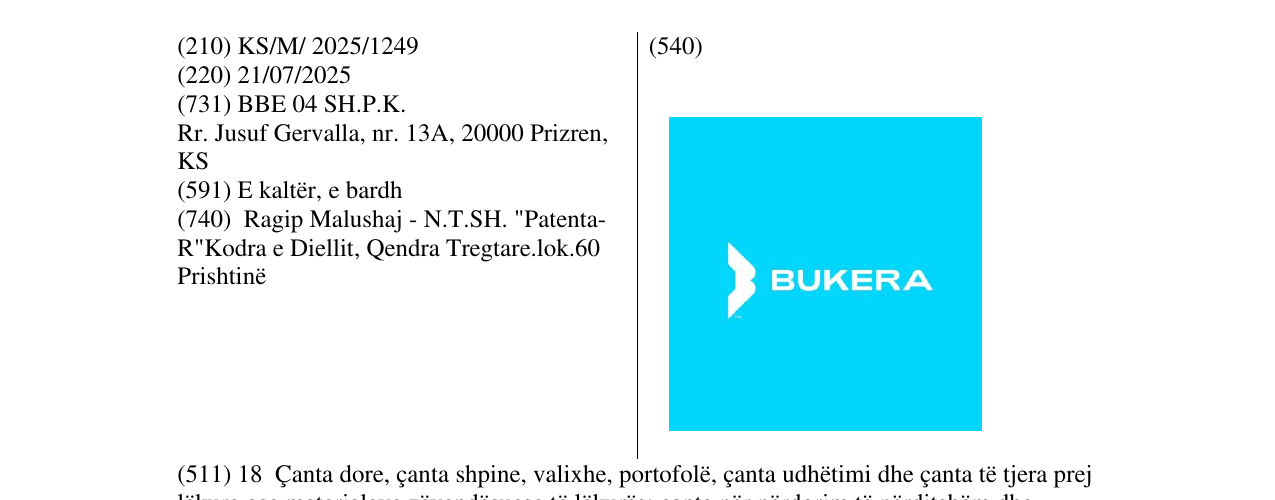 Zëri i markës BUKERA në buletin