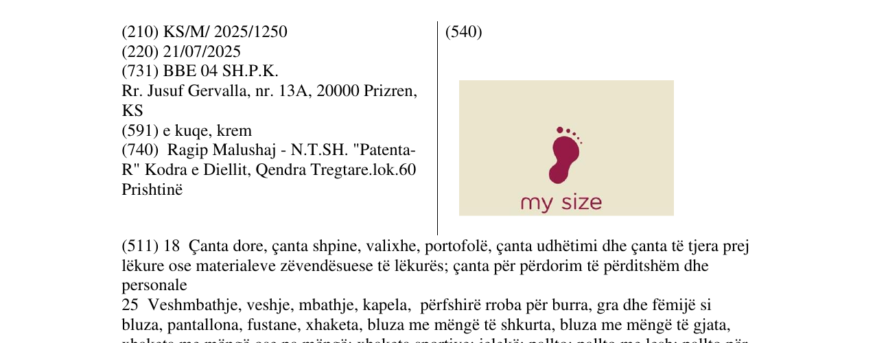 Zëri i markës my siza në buletin