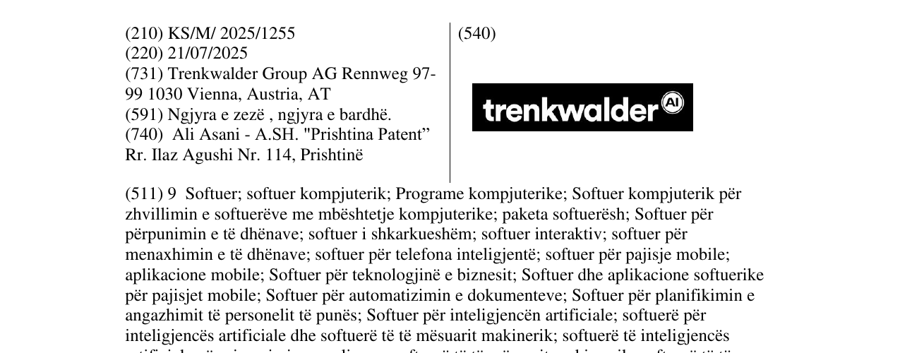 Zëri i markës trenkwalder në buletin