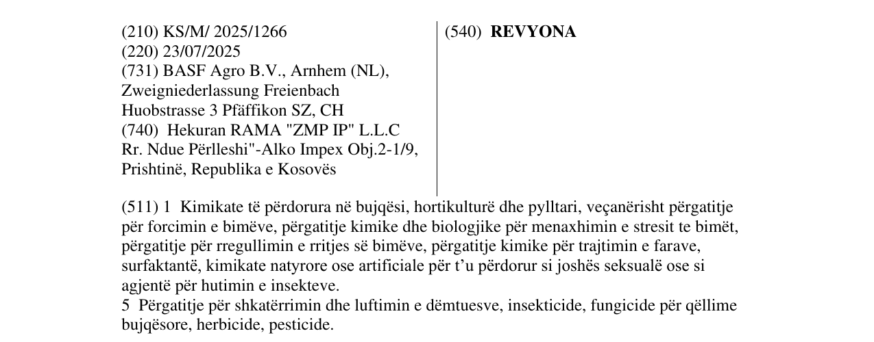 Zëri i markës REVYONA në buletin