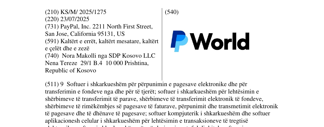 Zëri i markës PP World në buletin