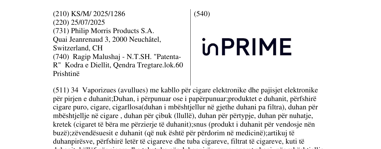 Zëri i markës inPRIME në buletin