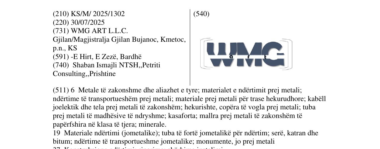Zëri i markës WMG art në buletin