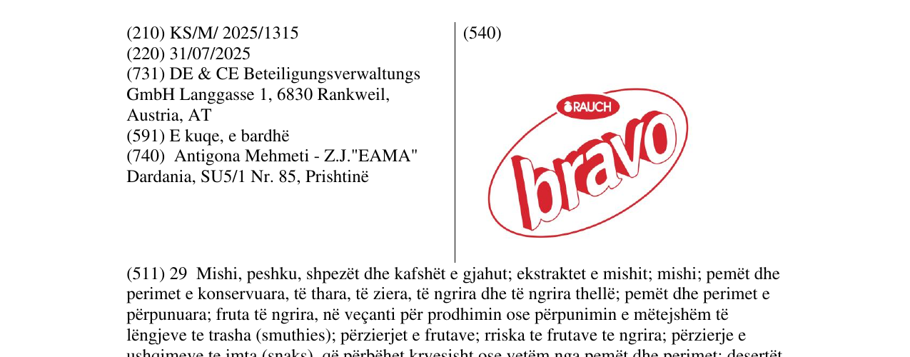 Zëri i markës RAUCH bravo në buletin