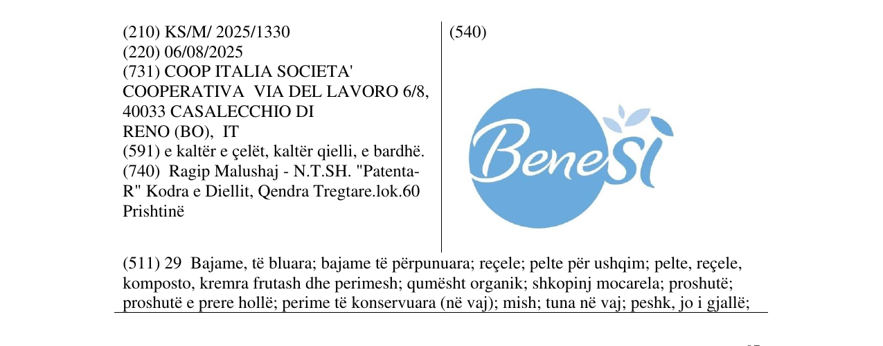 Zëri i markës BeneSI në buletin