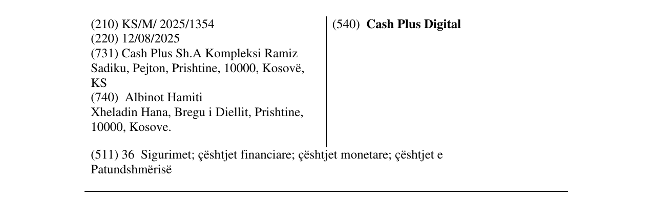 Zëri i markës Cash Plus Digital në buletin