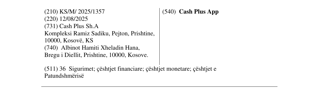 Zëri i markës Cash Plus App në buletin